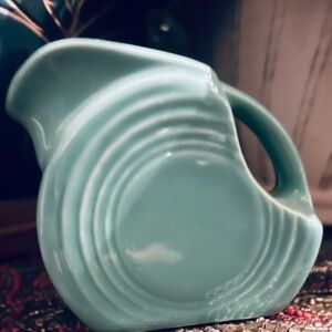 Fiestaware Seamist mini disc pitcher